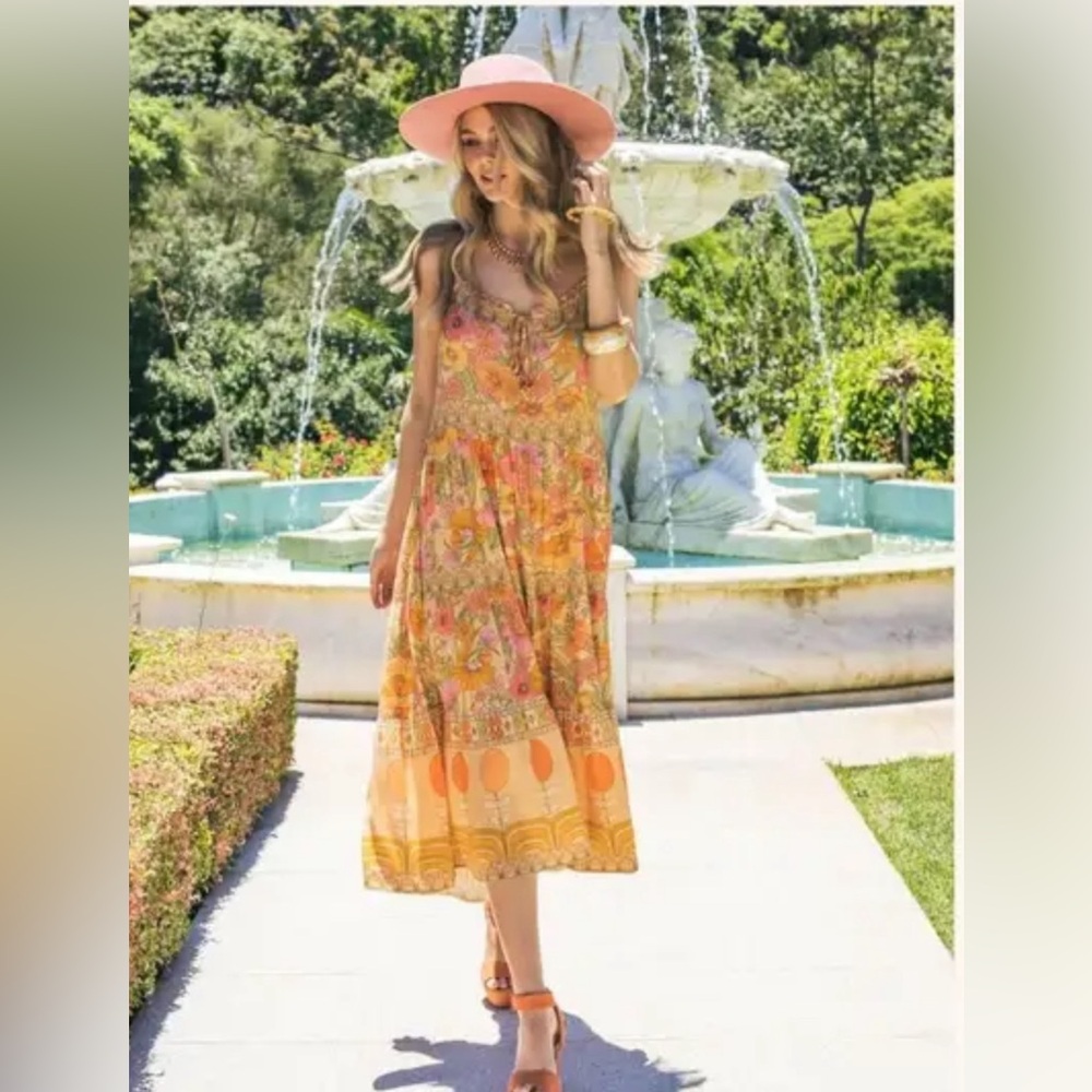 Nine Lives Bazaar Fleur Dress in Honeydew